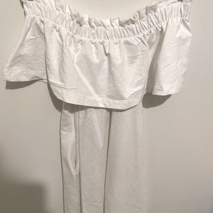 H&M off the shoulder white dress, size S/M